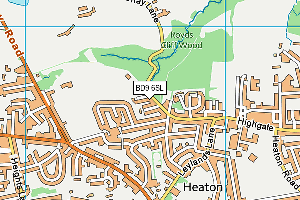 BD9 6SL map - OS VectorMap District (Ordnance Survey)