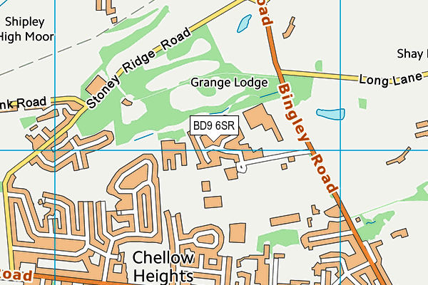 BD9 6SR map - OS VectorMap District (Ordnance Survey)