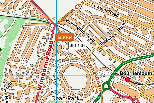 BH1 1RH map - OS VectorMap District (Ordnance Survey)