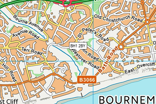 BH1 2BY map - OS VectorMap District (Ordnance Survey)