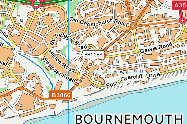 BH1 2ES map - OS VectorMap District (Ordnance Survey)