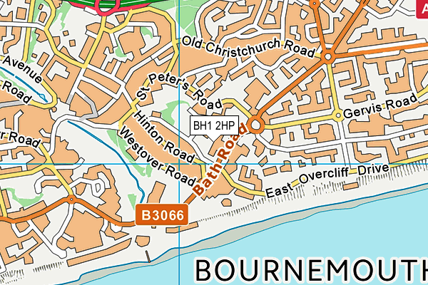 BH1 2HP map - OS VectorMap District (Ordnance Survey)