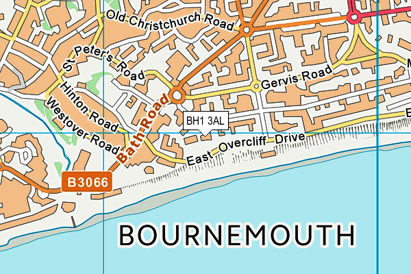 BH1 3AL map - OS VectorMap District (Ordnance Survey)