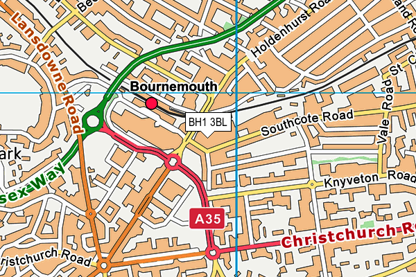 BH1 3BL map - OS VectorMap District (Ordnance Survey)