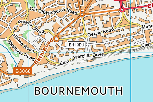 BH1 3DU map - OS VectorMap District (Ordnance Survey)