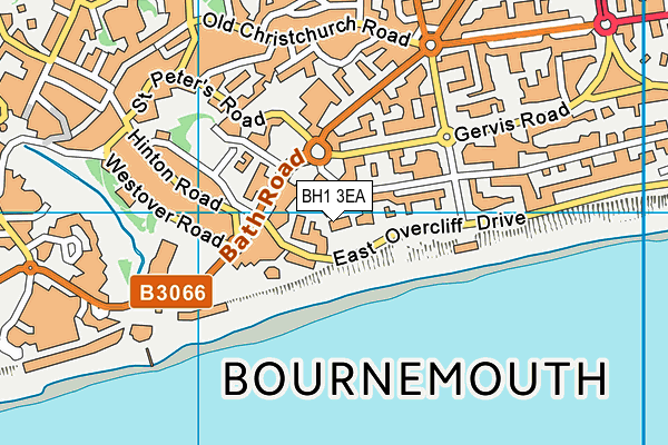 BH1 3EA map - OS VectorMap District (Ordnance Survey)
