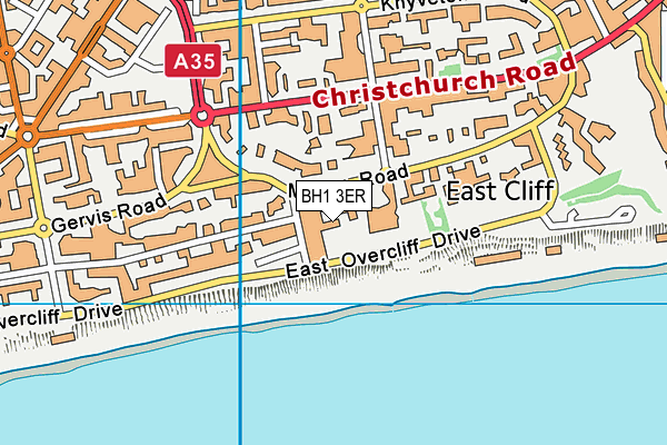 BH1 3ER map - OS VectorMap District (Ordnance Survey)