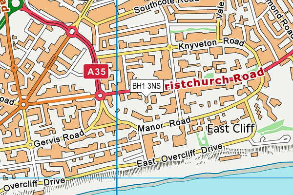 BH1 3NS map - OS VectorMap District (Ordnance Survey)