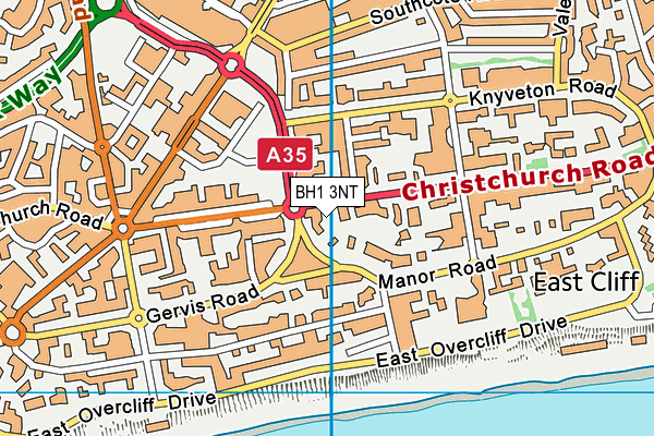 BH1 3NT map - OS VectorMap District (Ordnance Survey)