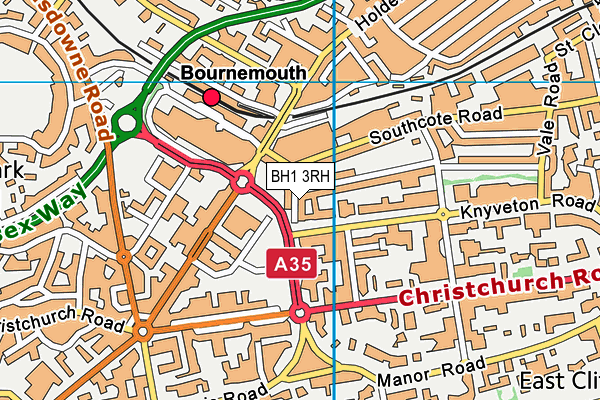 BH1 3RH map - OS VectorMap District (Ordnance Survey)