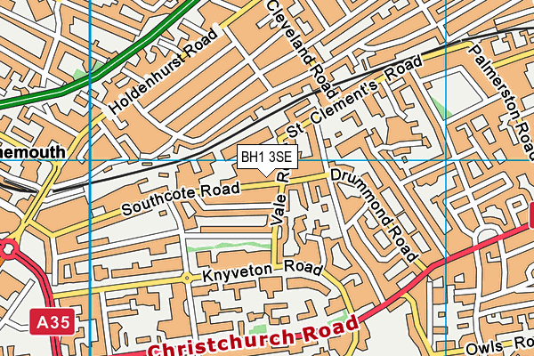 BH1 3SE map - OS VectorMap District (Ordnance Survey)