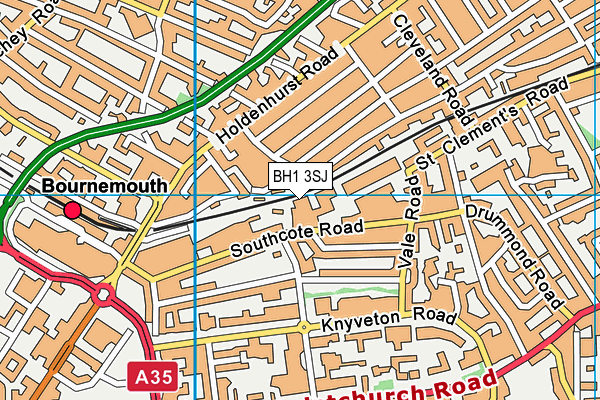 BH1 3SJ map - OS VectorMap District (Ordnance Survey)