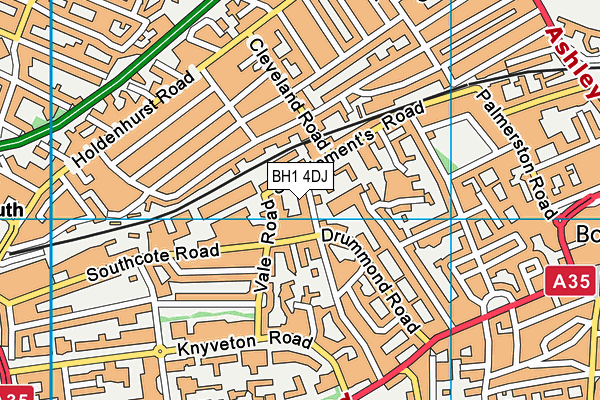 Bethany Church of England Junior School map (BH1 4DJ) - OS VectorMap District (Ordnance Survey)