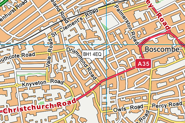 BH1 4EQ map - OS VectorMap District (Ordnance Survey)