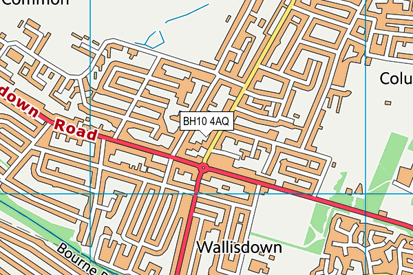 BH10 4AQ map - OS VectorMap District (Ordnance Survey)