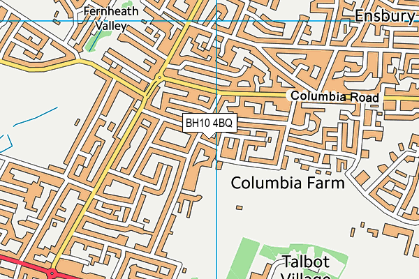 BH10 4BQ map - OS VectorMap District (Ordnance Survey)
