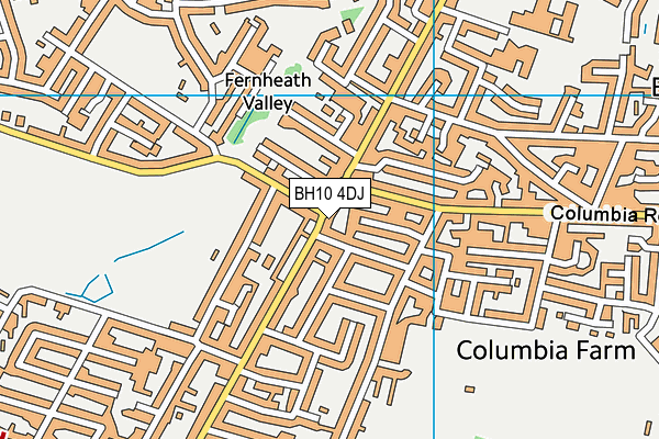 BH10 4DJ map - OS VectorMap District (Ordnance Survey)