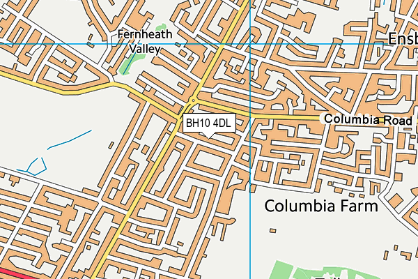 BH10 4DL map - OS VectorMap District (Ordnance Survey)