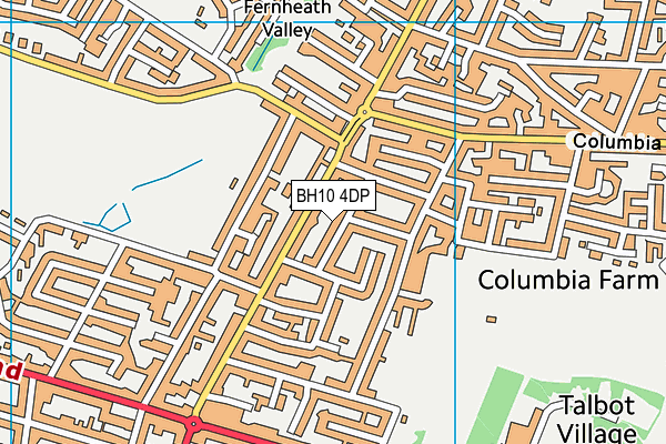BH10 4DP map - OS VectorMap District (Ordnance Survey)