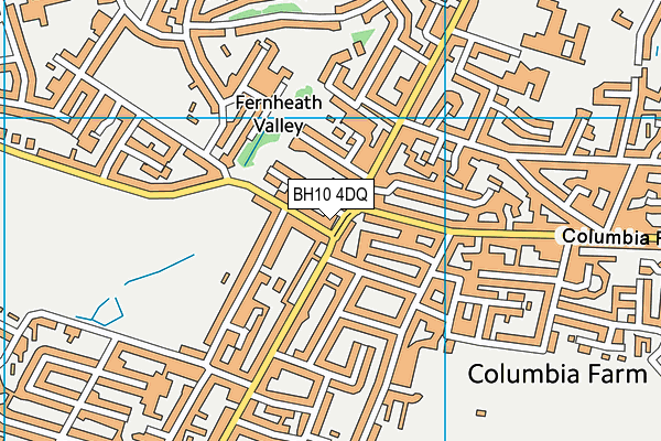 BH10 4DQ map - OS VectorMap District (Ordnance Survey)