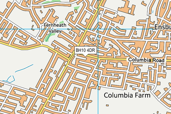 BH10 4DR map - OS VectorMap District (Ordnance Survey)