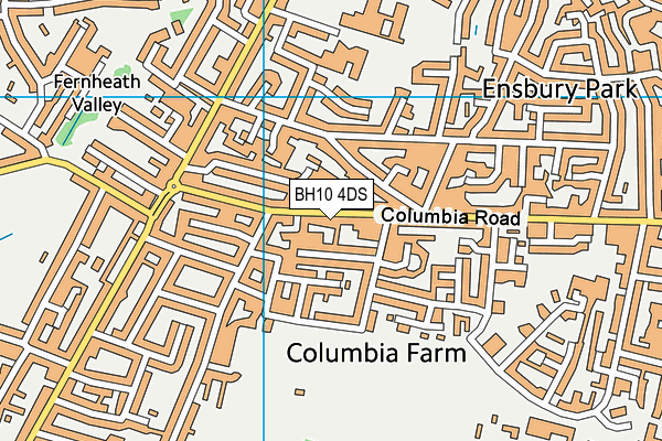 BH10 4DS map - OS VectorMap District (Ordnance Survey)