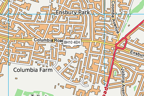 BH10 4EH map - OS VectorMap District (Ordnance Survey)