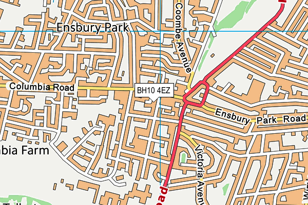 BH10 4EZ map - OS VectorMap District (Ordnance Survey)