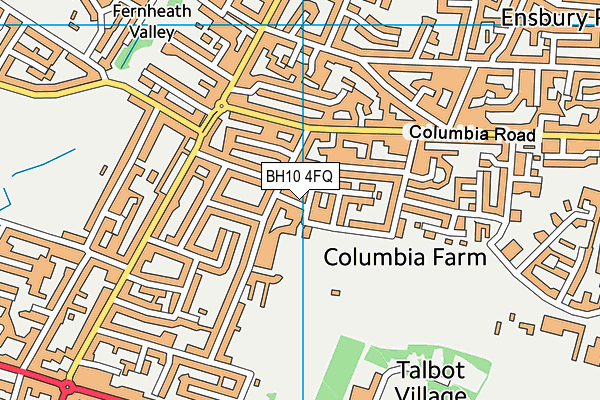 BH10 4FQ map - OS VectorMap District (Ordnance Survey)