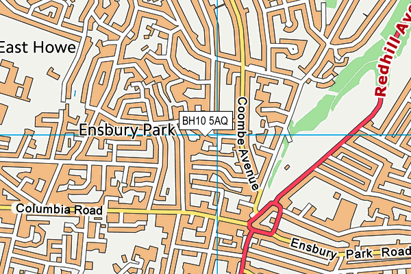 BH10 5AQ map - OS VectorMap District (Ordnance Survey)