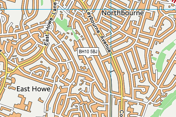 BH10 5BJ map - OS VectorMap District (Ordnance Survey)