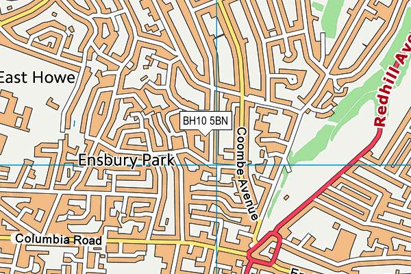 BH10 5BN map - OS VectorMap District (Ordnance Survey)