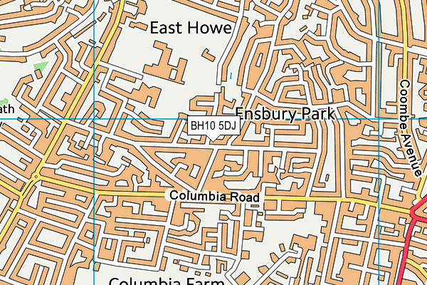 BH10 5DJ map - OS VectorMap District (Ordnance Survey)