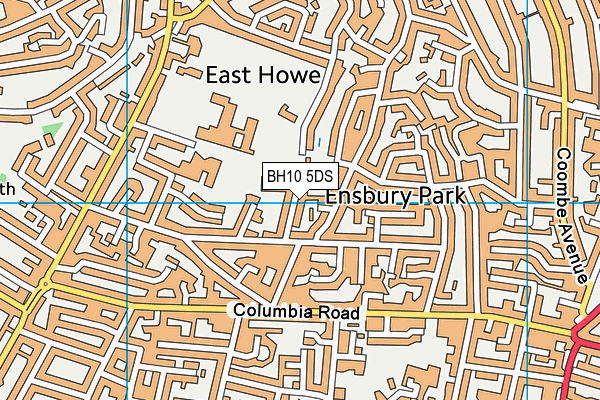 BH10 5DS map - OS VectorMap District (Ordnance Survey)