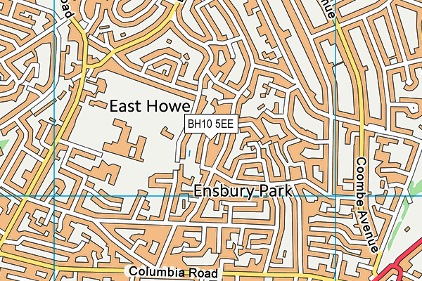 BH10 5EE map - OS VectorMap District (Ordnance Survey)
