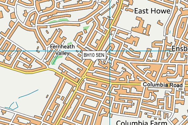 BH10 5EN map - OS VectorMap District (Ordnance Survey)