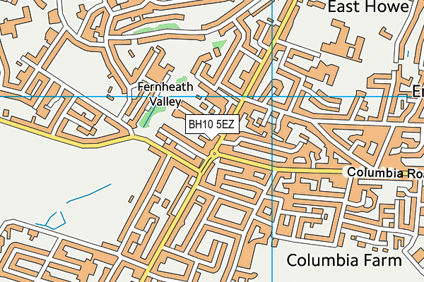BH10 5EZ map - OS VectorMap District (Ordnance Survey)
