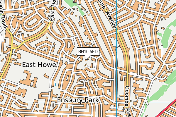 BH10 5FD map - OS VectorMap District (Ordnance Survey)