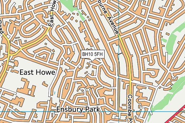 BH10 5FH map - OS VectorMap District (Ordnance Survey)