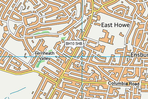 BH10 5HB map - OS VectorMap District (Ordnance Survey)