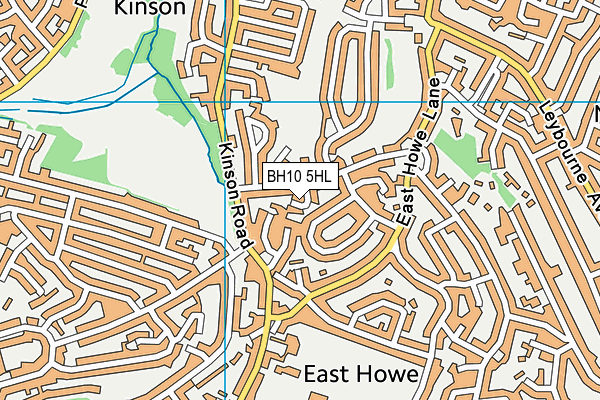 BH10 5HL map - OS VectorMap District (Ordnance Survey)