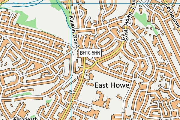 BH10 5HN map - OS VectorMap District (Ordnance Survey)