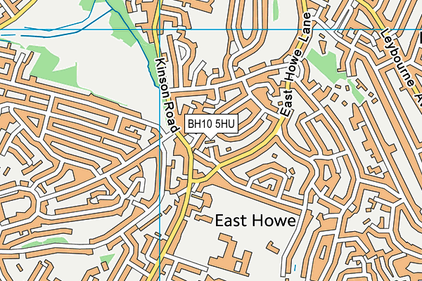 BH10 5HU map - OS VectorMap District (Ordnance Survey)
