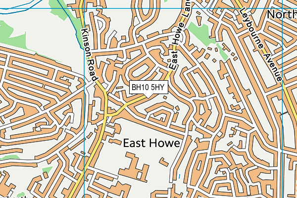 BH10 5HY map - OS VectorMap District (Ordnance Survey)