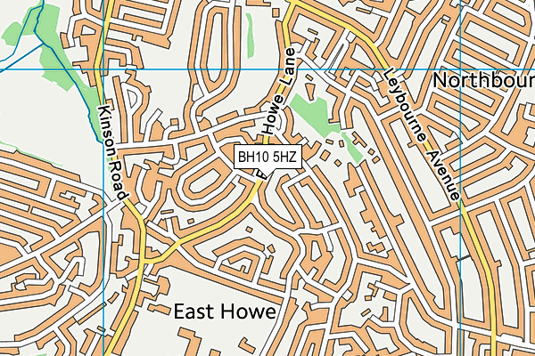 BH10 5HZ map - OS VectorMap District (Ordnance Survey)