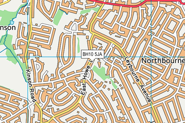 BH10 5JA map - OS VectorMap District (Ordnance Survey)
