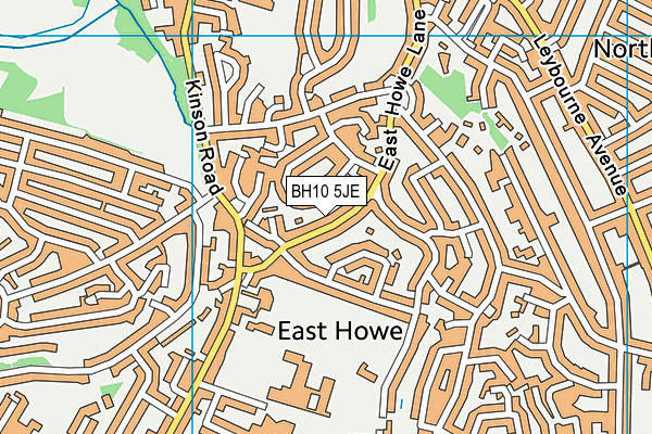 BH10 5JE map - OS VectorMap District (Ordnance Survey)