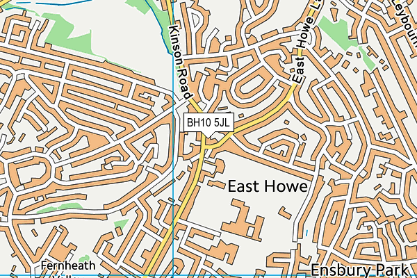 BH10 5JL map - OS VectorMap District (Ordnance Survey)