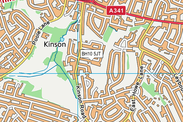 BH10 5JT map - OS VectorMap District (Ordnance Survey)