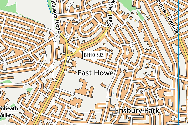 BH10 5JZ map - OS VectorMap District (Ordnance Survey)